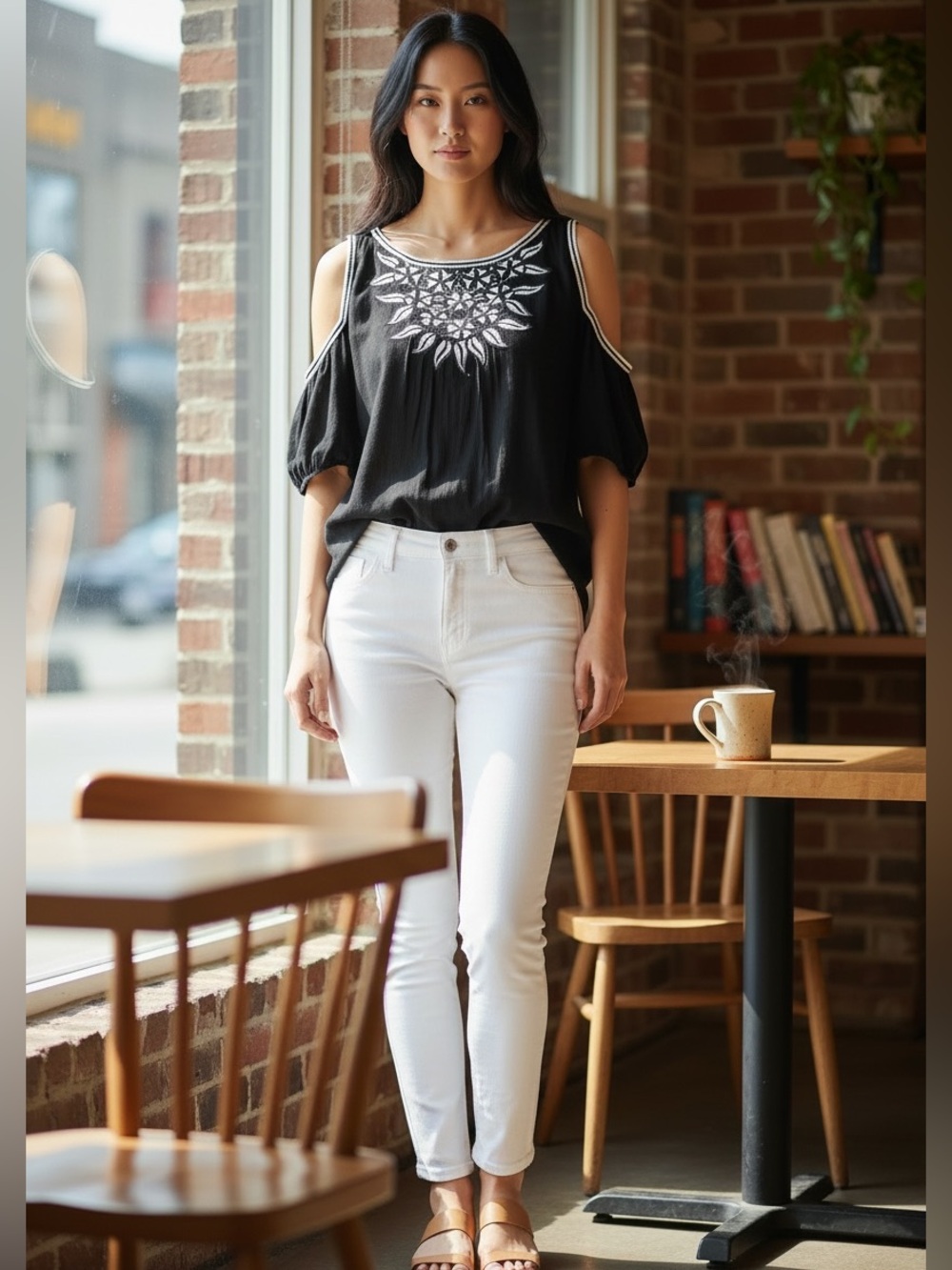 M.S.S.P. Max Studio Specialty Products Cut Out Cold-Shoulder Blouse